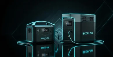 Gama de estaciones de energía portátil EcoFlow River y Delta.