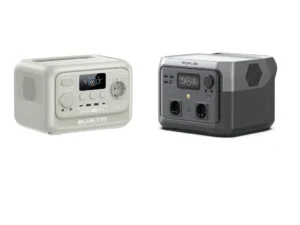 Comparativa visual Bluetti Elite 30 V2 y EcoFlow River 2 Max: las dos mejores estaciones de energía portátiles compactas 2026 side-by-side.