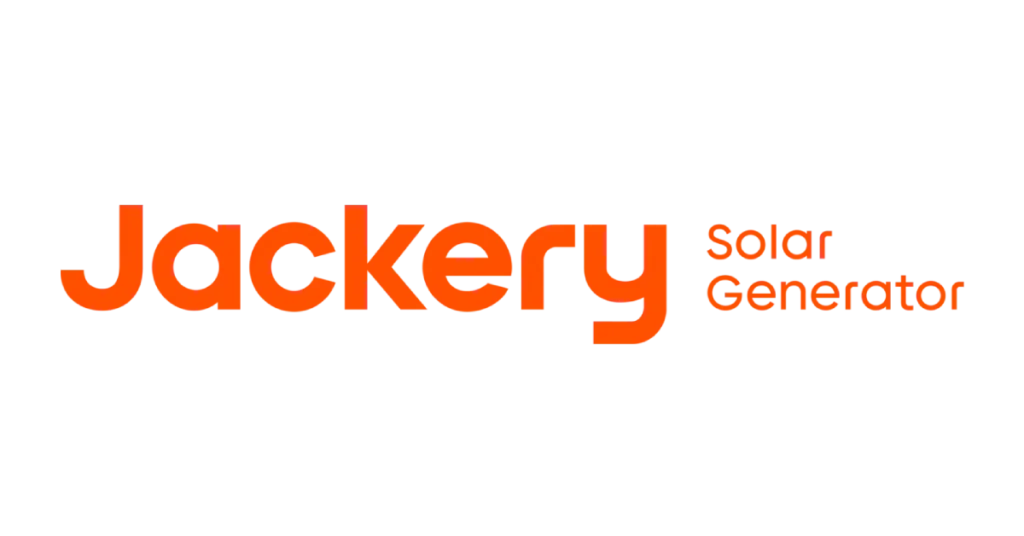 Logo de Jackery: Generadores solares y baterías portátiles para furgonetas camper