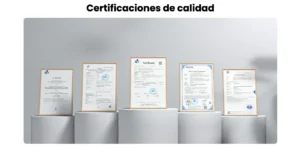 Conjunto de cinco informes y certificados de calidad y seguridad para la estación de energía FOSSiBOT F3600 Pro.