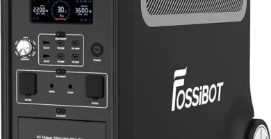 Estación de energía portátil FOSSiBOT F3600 Pro de 3840Wh con ruedas y asa telescópica para uso doméstico.