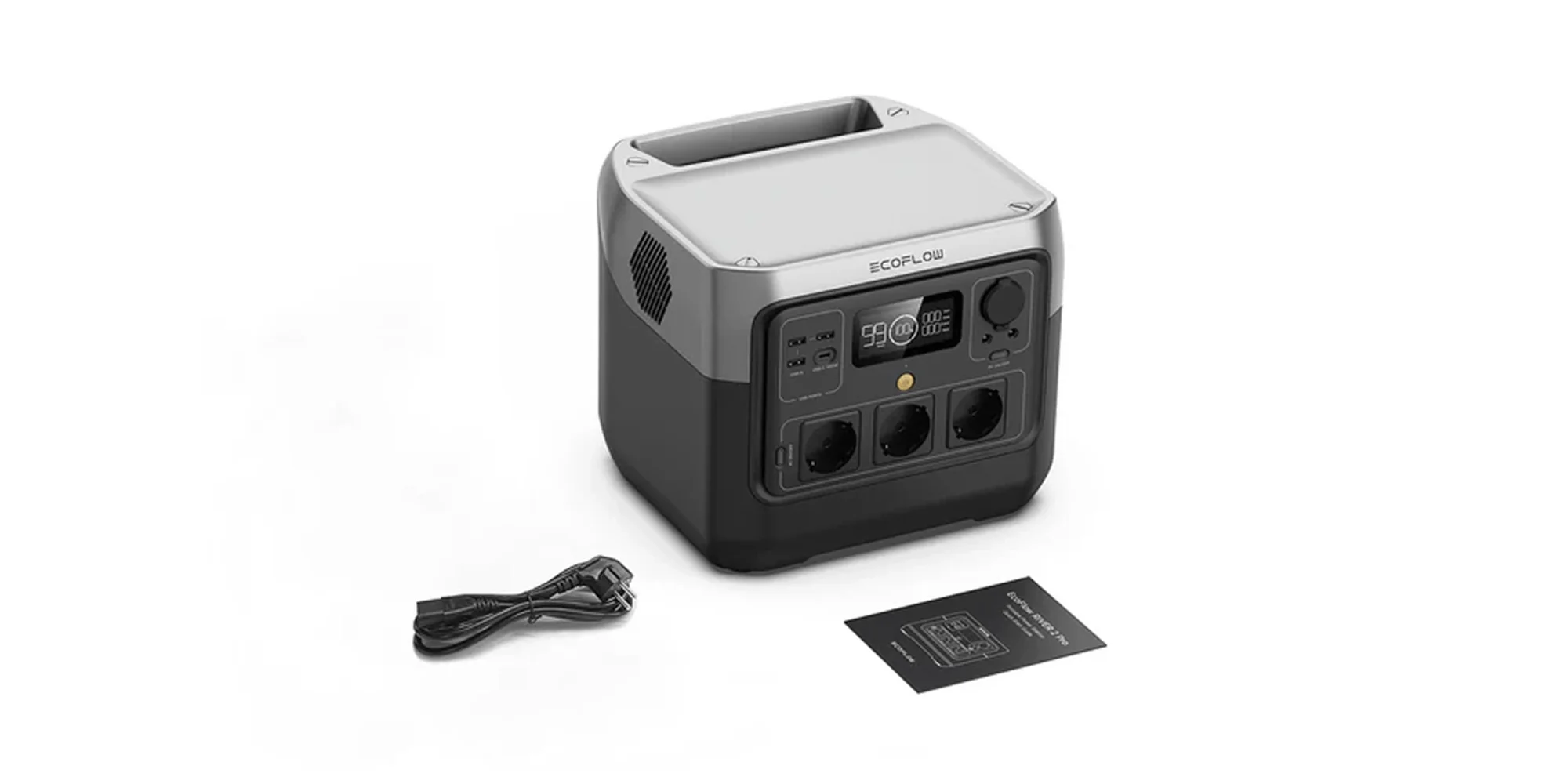 Desglose completo de los accesorios, cables y documentación incluidos de fábrica con la EcoFlow River 2 Pro.