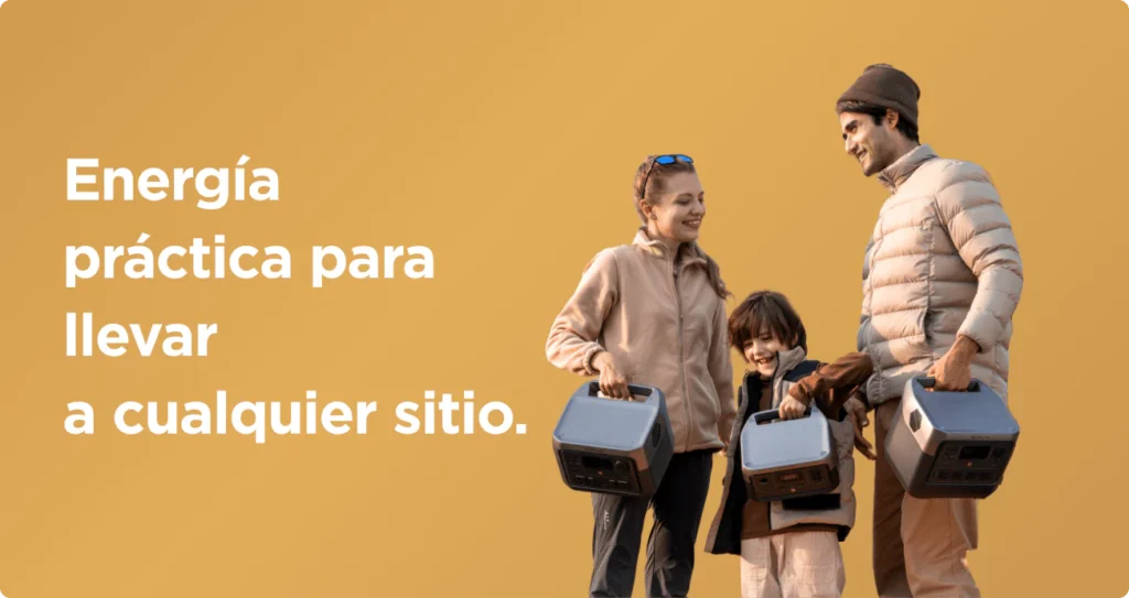 Demostración de la ergonomía y facilidad de transporte de la EcoFlow River 2 Pro gracias a sus 7,8 kg de peso.
