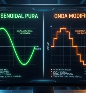 Comparativa gráfica de una onda senoidal pura frente a una onda senoidal modificada